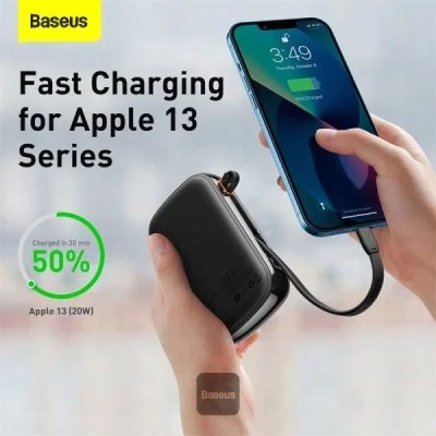 Baseus Qpow Pro Digital Display Fast Charge Power Bank 20000Mah 20W Ip Edition Black